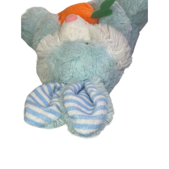 Best Made Toys Bunny Rabbit Plush Stuffed Animal Blue w/Carrot Easter Soft Toy - Picture 10 of 12